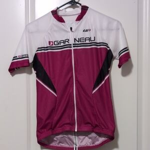 Garneau Pink and White Cycling Jersey